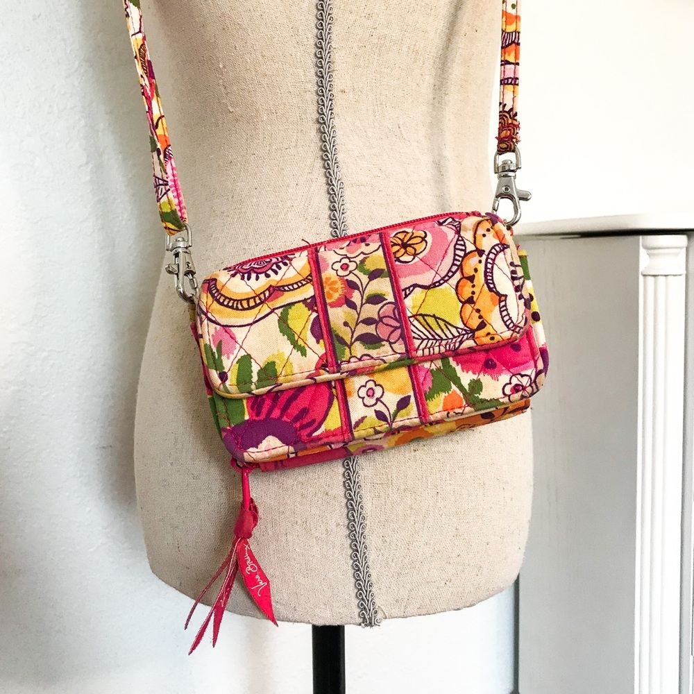 Vera Bradley Crossbody Wristlet in Clementine